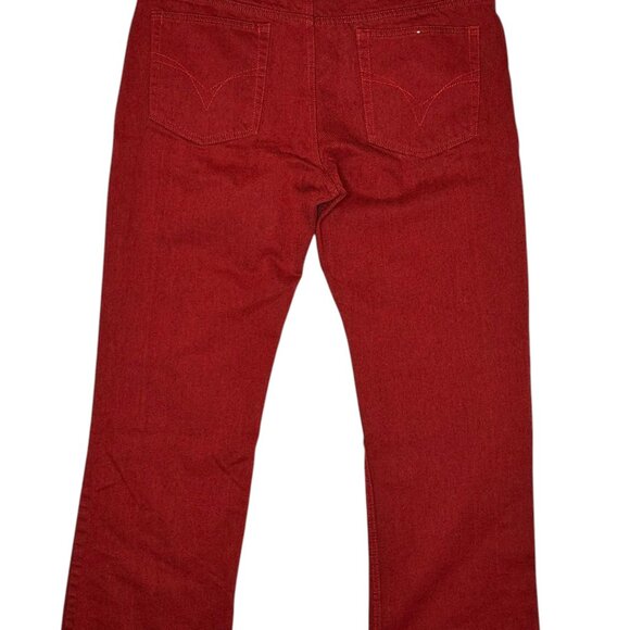 Mens Noiz Vintage Premium Quality Denim Jeans 38x32 Dark Wash Burgundy - Picture 6 of 14